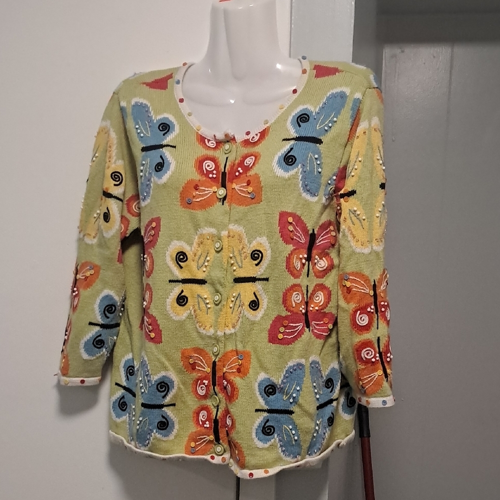 Colorful Butterfly Cardigan